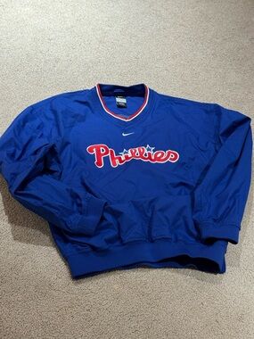 Nike Royal Blue Phillies Crewneck Pullover